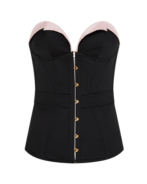 Honie Corset in Black/Baby Pink | By Agent Provocateur All Clothing