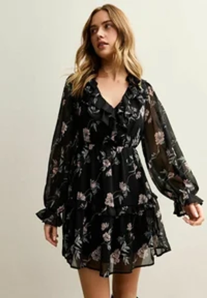 FLORAL MINI  - Robe de jour - black pattern