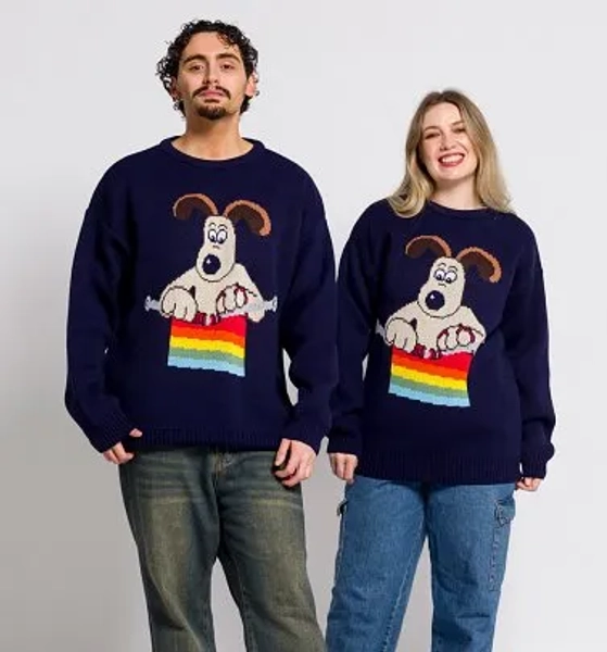 Wallace & Gromit Knitting Gromit Knitted Jumper