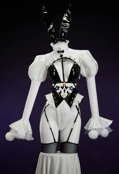 MOBBUNNY X DISHWASHER1910 2B Derivative Lingerie Bunny Girl Bodysuit with Short Top and Tail