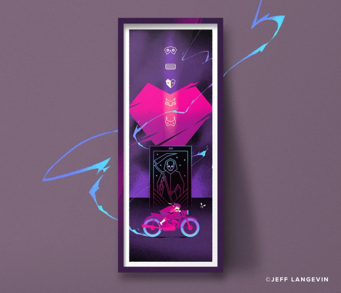 Sayonara Wild Hearts Art Print Gaming Poster - Jeff Langevin Art