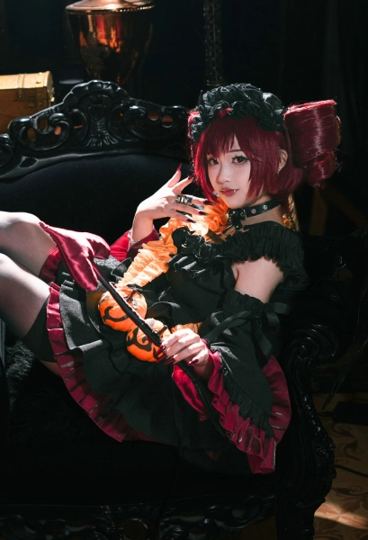 Vocal Kasane Teto Cosplay Costume Dress and Sleeves with Wings Tail
