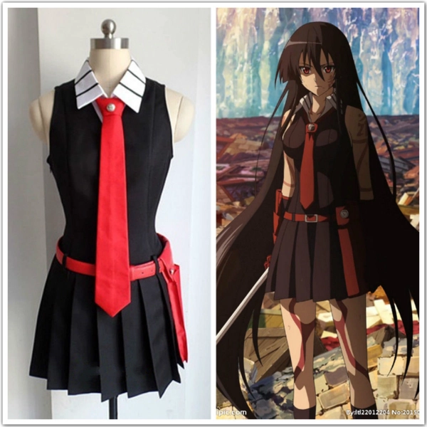 Akame ga KILL Akame Cosplay Costume Dress Uniform Full Set Customize Size