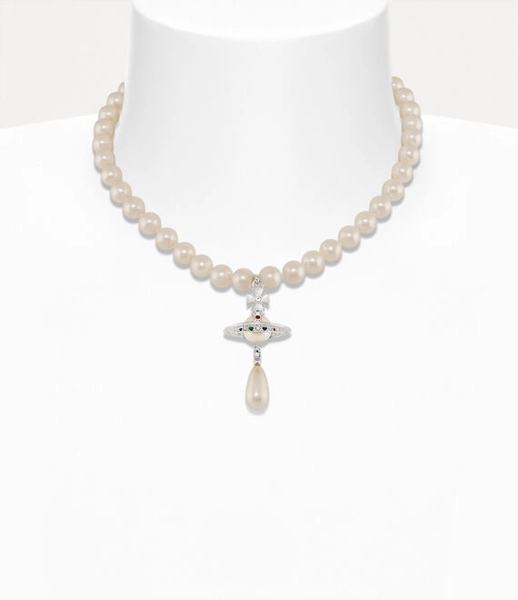 One Row Pearl Drop Choker