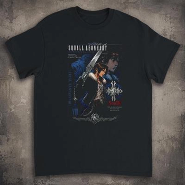 Final Fantasy 8 Squall Leonhart Anime T-Shirt, Retro Kleidung
