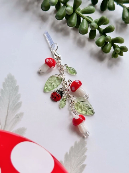 Mushroom Garland Charm: Nintendo Switch, Steam Deck Dust Plug - Etsy