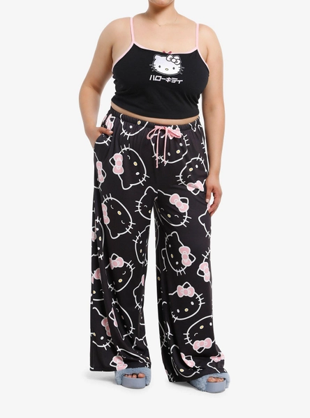 Hello Kitty Faces Girls Lounge Set Plus Size