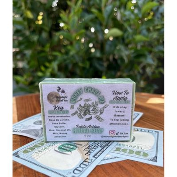 Money Attraction Ritual Soap (w/Pheromones) | Triple Action Money Chase Me Soap