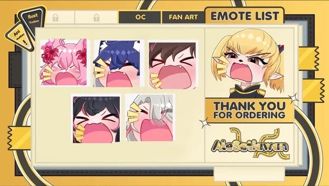 YCH Rawr Emotes by awan (@awan)
