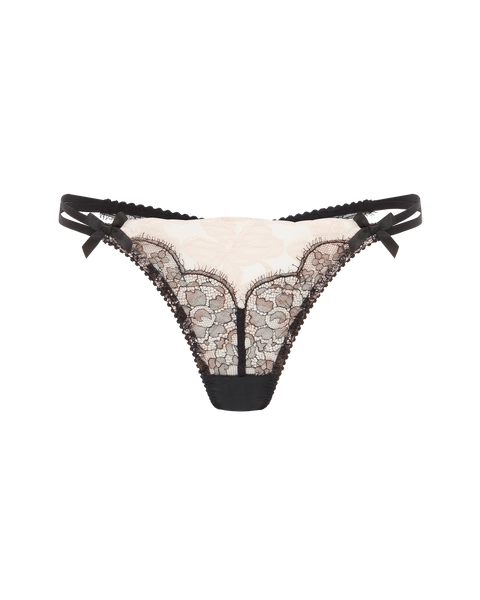 Vitoria Thong in Black/Blush | By Agent Provocateur