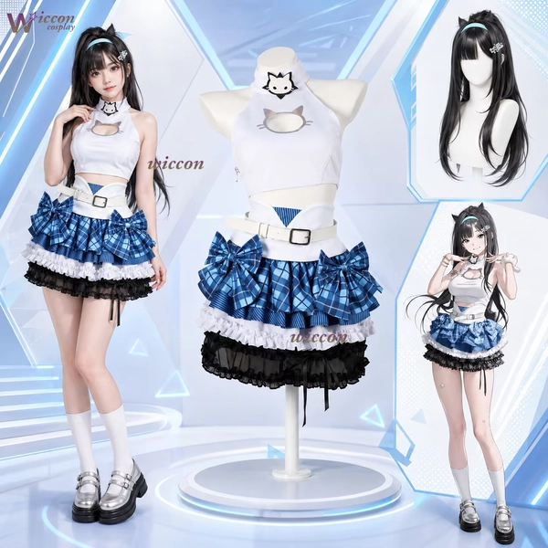 YNot Cos Anime T.T. STAR Idol Team Leader NikkeE Mint Cosplay Costume Sexy Cute Uniform Prop Set Halloween Party Outfit - AliExpress 200000532