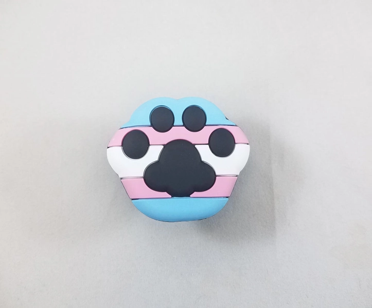 Pride Paws: Popsockets and Replaceable Tops, and Badge Clips - Transgender / Replaceable Top