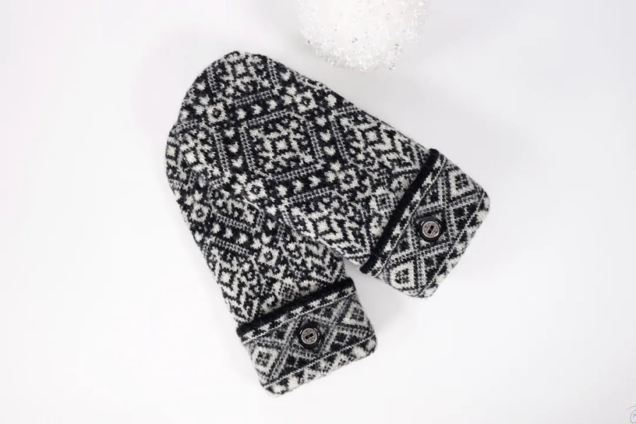 Upcycled Suede Palm Women's Wool Sweater Mittens: LLBEAN Recycled Felted Wool, Nordic Fair Isle, Polartec Fleece Lined, Size L - Etsy