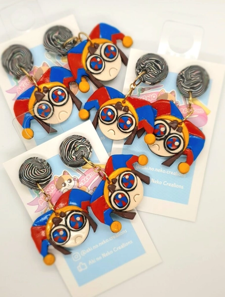 Pomni Earrings by Aki no Neko Creations - in.cube8r