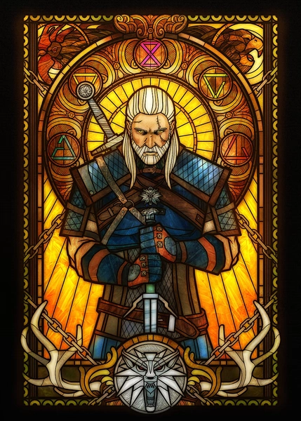 'Geralt Stained Glass' Poster by Witcher 3 | Displate