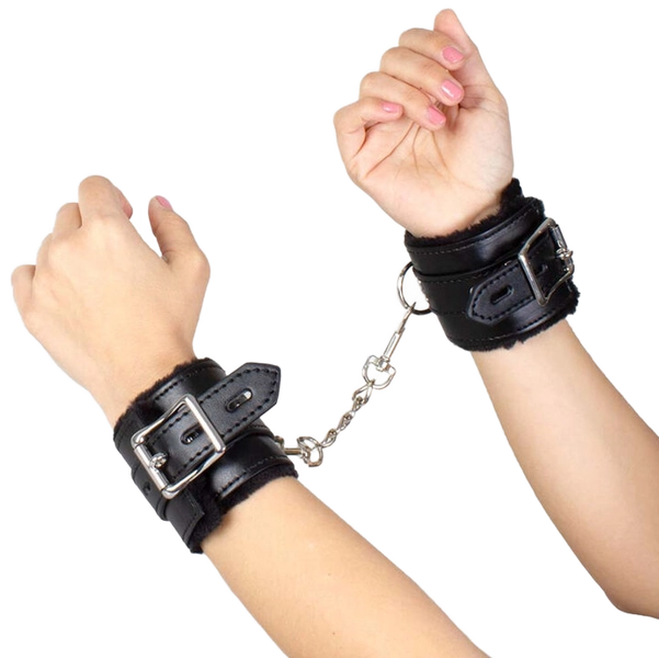 SECRETPLAY - BLACK BONDAGE HANDCUFFS BDSM COLLECTION