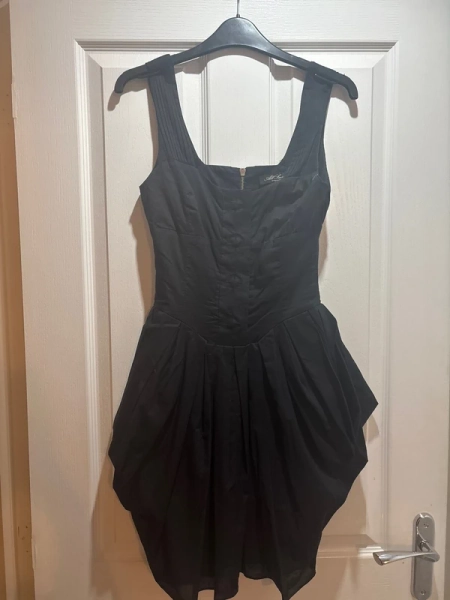 rare vintage designer 100% cotton allsaints ss08 beaujolais dress pleated bubble skirt