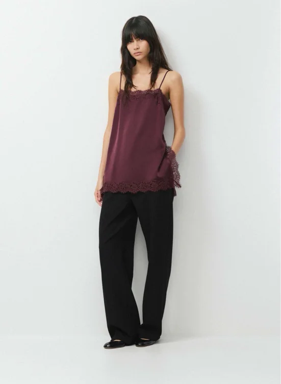 Serif Satin Camisole