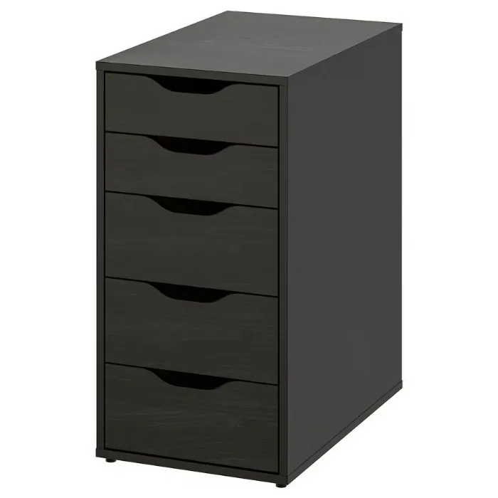 ALEX Drawer unit - black-brown 14 1/8x27 1/2 "