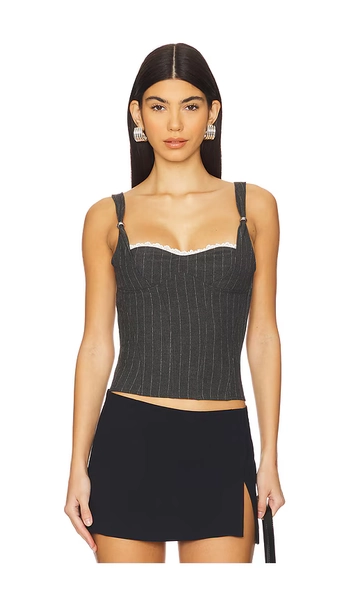 gray corset top