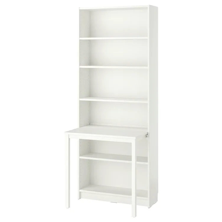 BILLY Libreria con scrivania - bianco 80x202 cm