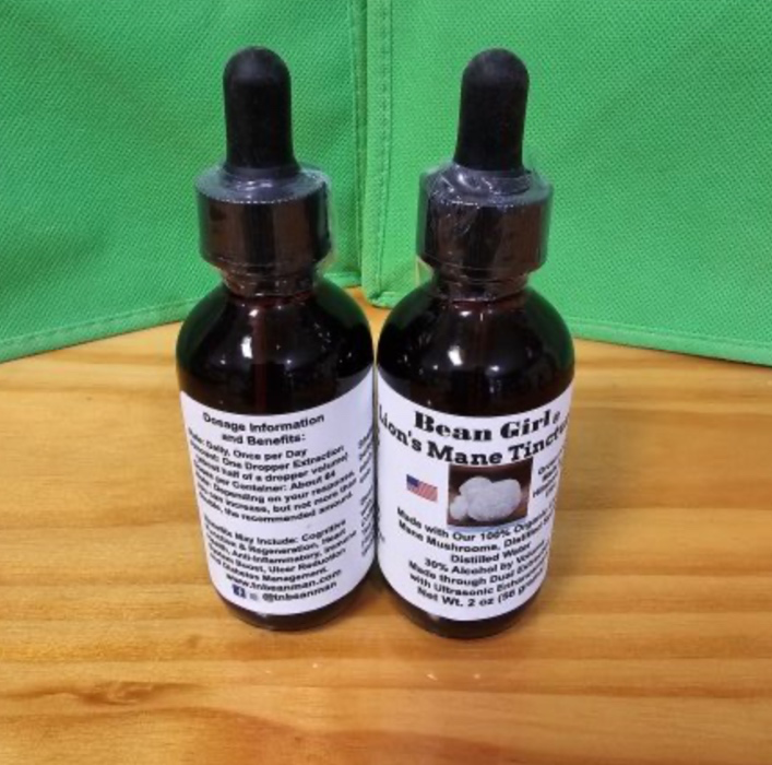 Organic Lion's Mane Mushroom Tincture - Dual Extracted and Ultrasonically Enhanced - 2 oz