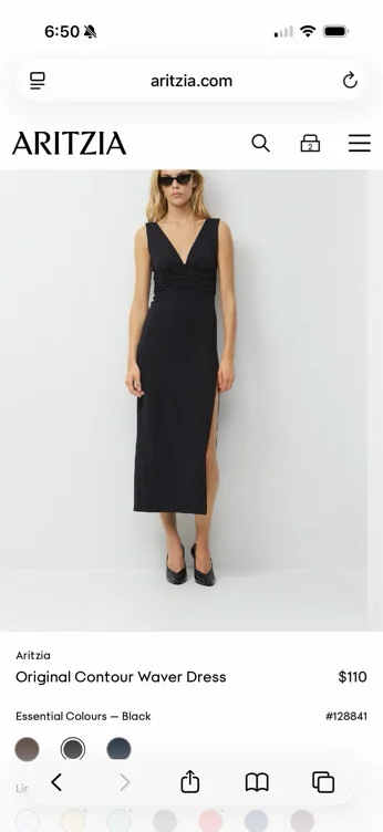 Aritzia Black dress XS 