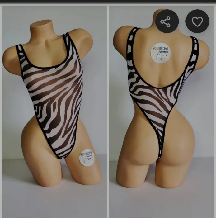 Zebra Stripes Mesh Bodysuit 