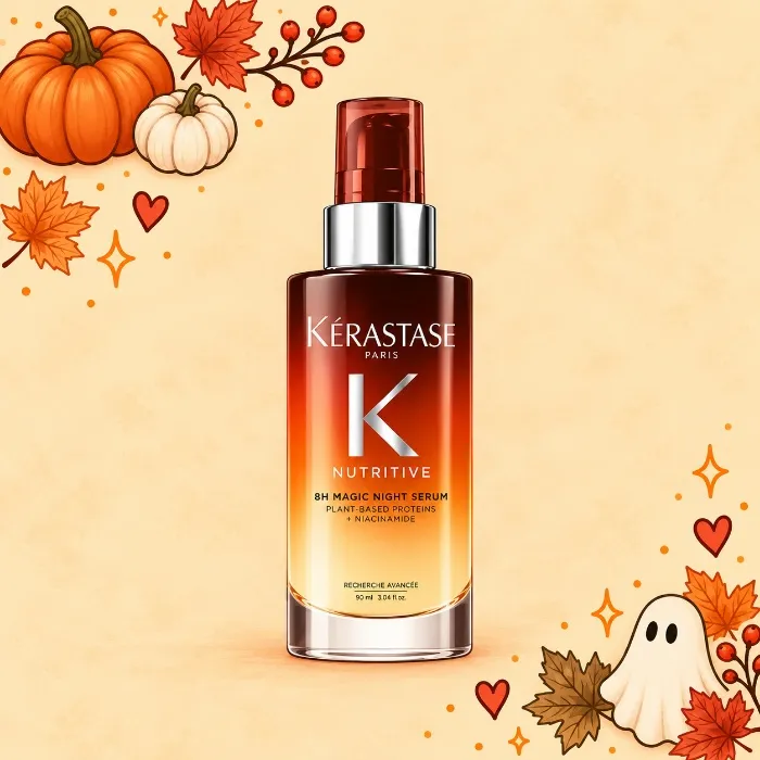 Kerastase Nutritive 8H Magic Night Serum – Overnight Dry Hair Treatment | Overnight treatment for dry hair, enhances shine, nourishes, reduces frizz, plant proteins - 3.04 Fl Oz (Pack of 1)