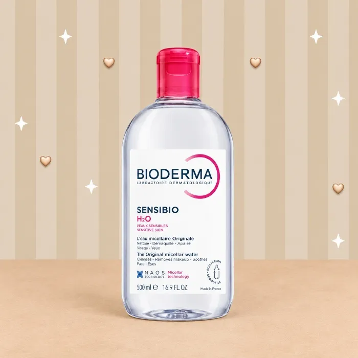 Bioderma - Sensibio - H2O Micellar Water - Makeup Remover Cleanser - Face Cleanser for Sensitive Skin - 16.7 fl oz