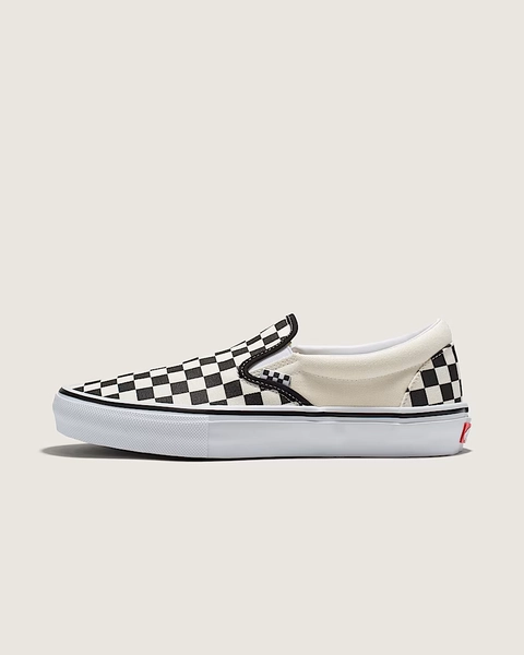 Skate Slip-On Checkerboard Shoe in Checkerboard Black / Off White | Vans