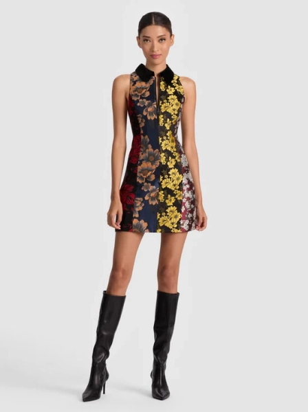 VELIA COLLARED MINI DRESS