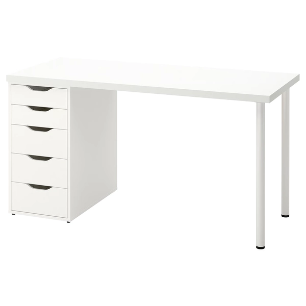 LAGKAPTEN / ALEX Desk - white 140x60 cm