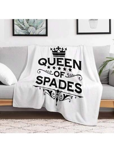 Womens Queen Of Spades Clothing Qos Apparel For Throw Blanket Flannel Fabric Soft Big Decoratives Blankets