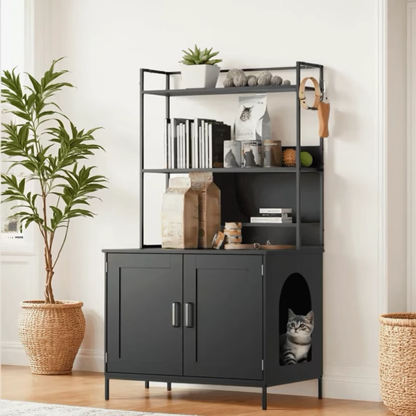 Litter Box Storage Cabinet