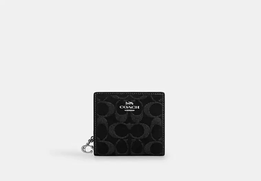 Snap Wallet In Signature Denim