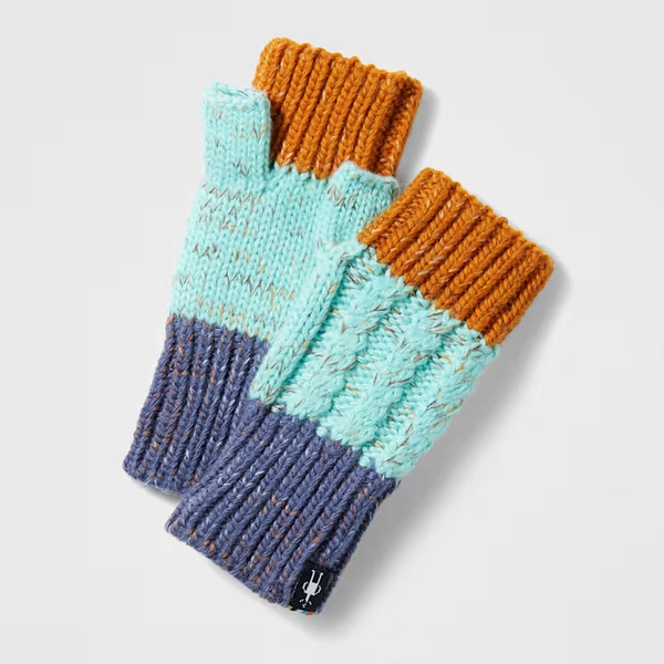 Merino Smartwool Fingerless Gloves - Nightfall Blue