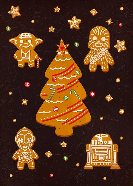 'Christmas tree' Poster, picture, metal print, paint by Star Wars | Displate