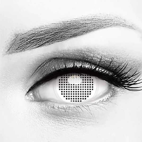 White Mesh Halloween Costume Contacts