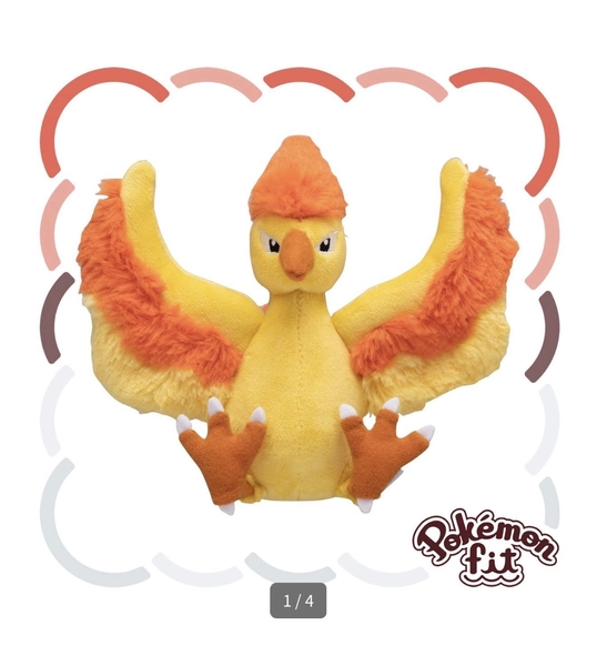 Moltres Plush Pokemon Fit Sitting Cuties Center Exclusive New w/ Tag Original