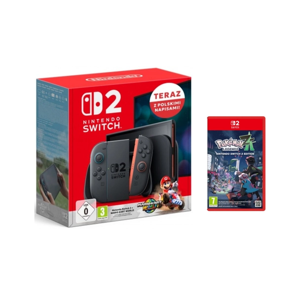 NINTENDO Switch 2 Czarny + Mario Kart World Gra NINTENDO SWITCH 2 + Pokemon Legends: Z-A Gra NINTENDO SWITCH 2 Konsola - niskie ceny i opinie w Media Expert