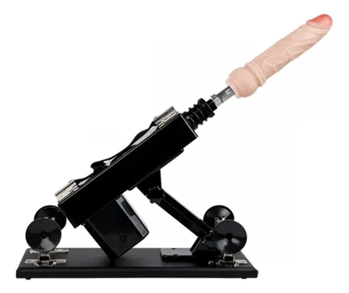 Maquina De Sexo Multivelocidade Fuck Machine 3 Proteses Cor Preto