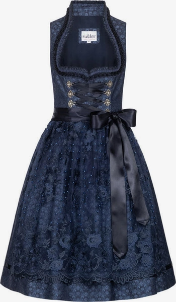 Trachtenhof Nübler Dirndl 'Dirndl midi Coro' (Blue, 32-34)