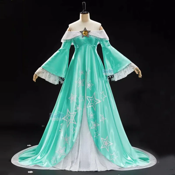 Anime Rosalina Cosplay Costume Women Fantasy Dress Crown Earring Set Princess Ball Gown Halloween Carnival Party Perform Clothes - AliExpress