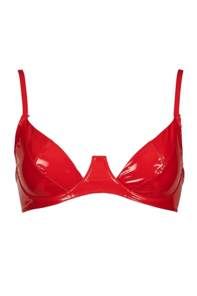 S vinyl bra red
