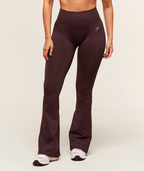 Gymshark Everyday Seamless Flared Leggings - Cherry Purple