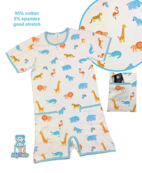 ABDL Jungle Animals Pockets Romper Adult Baby - Etsy
