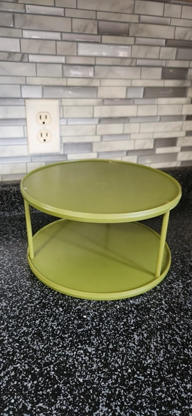 Vintage Rubbermaid Avocado Green #2725 2 Two Tier Lazy Susan 