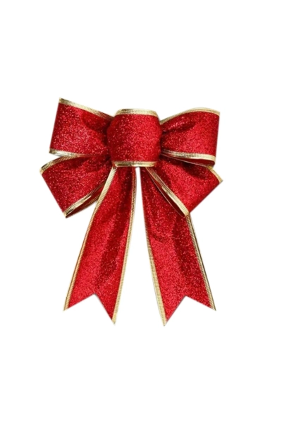 10Pcs Christmas Bows Ribbon Bowknot Christmas Tree Ornaments