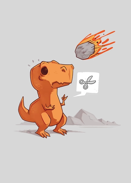 'Asteroid paper scissors' Poster, picture, metal print, paint by Ignacio Díaz Arjona | Displate